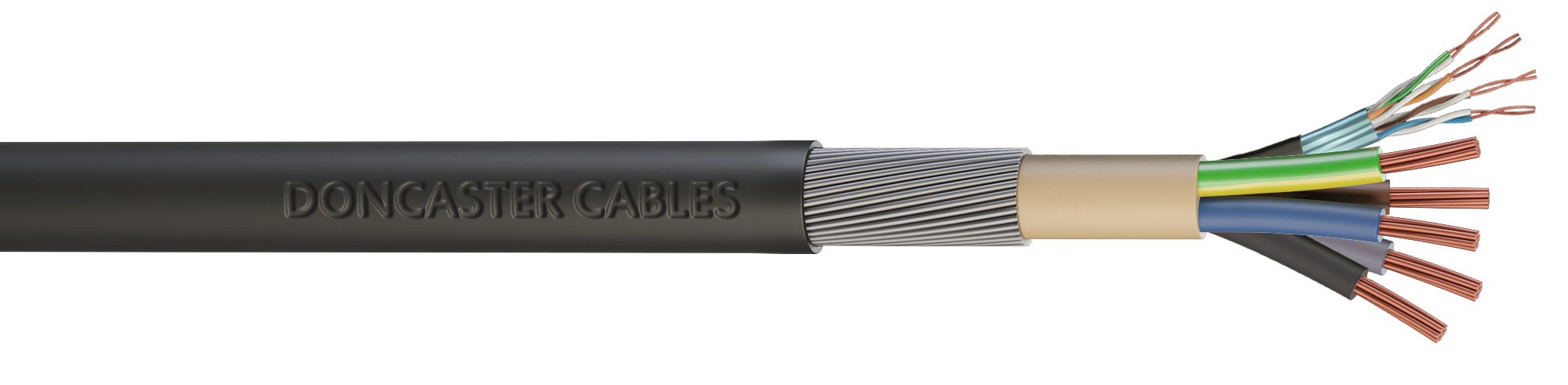 EV-ULTRA 5 CORE 6.0 SQMM    POWER + CAT5 SWA CABLE 